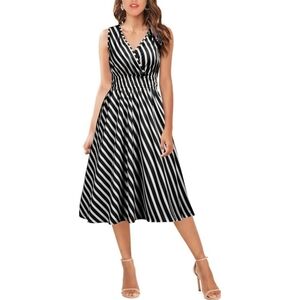 Womens Sleeveless Midi Dress